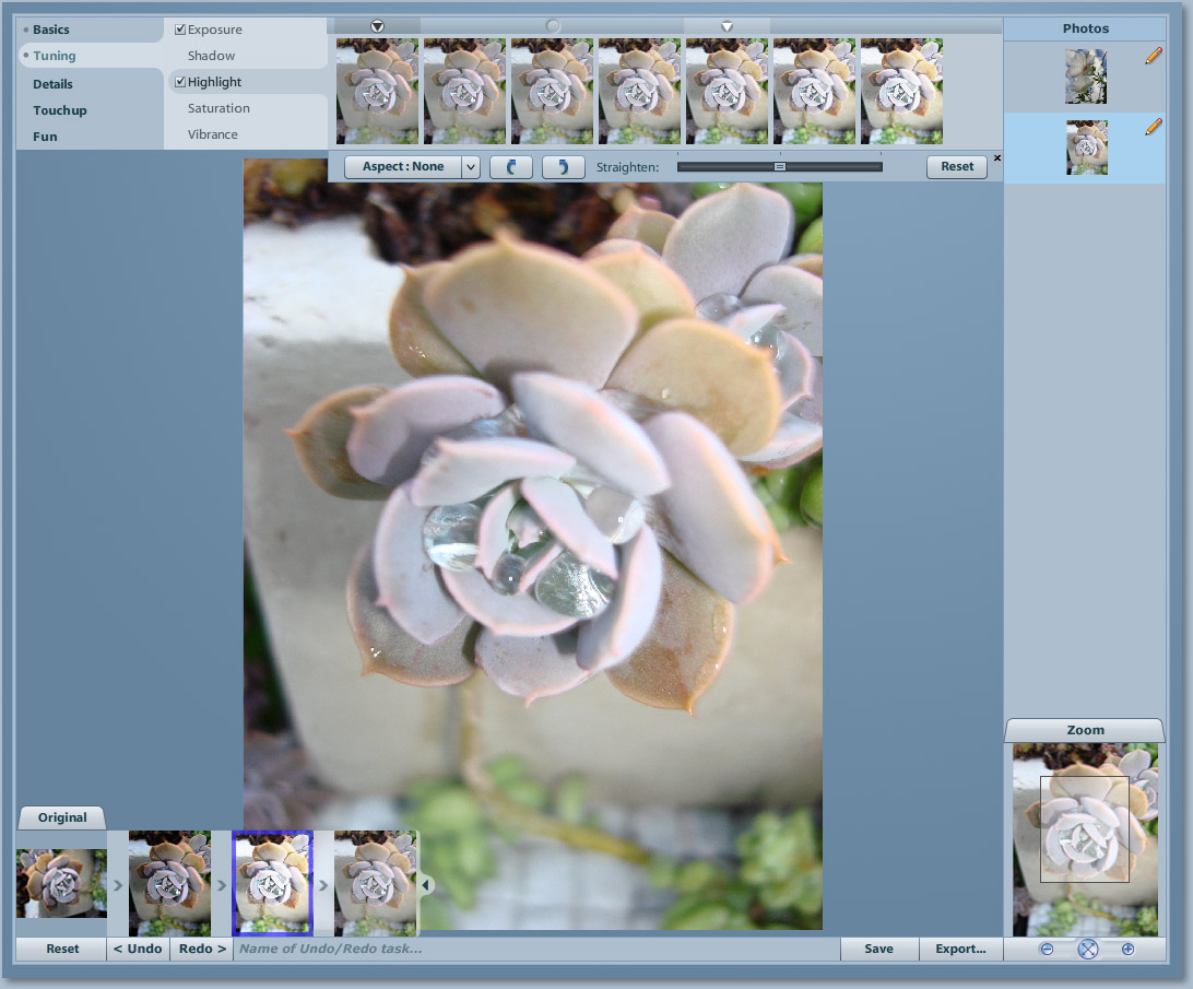 Vanguard editing window